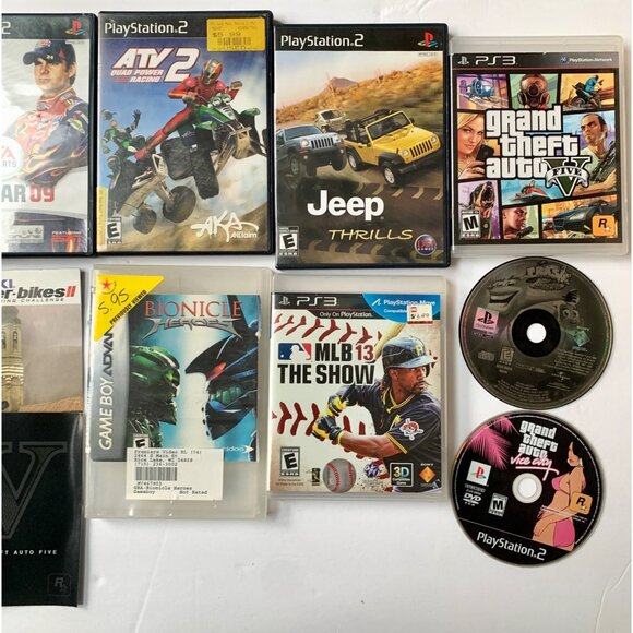 AS IS Lot of EMPTY PS2 PS3 Cases Manuals & 2 Games GTA Vice City Crash Bandicoot - Picture 4 of 10